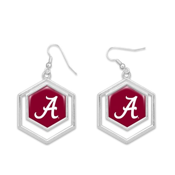 LAST PAIR!! NWT *BOUTIQUE* NCAA LICENSED ALABAMA CRIMSON TIDE EARRINGS - Picture 1 of 1